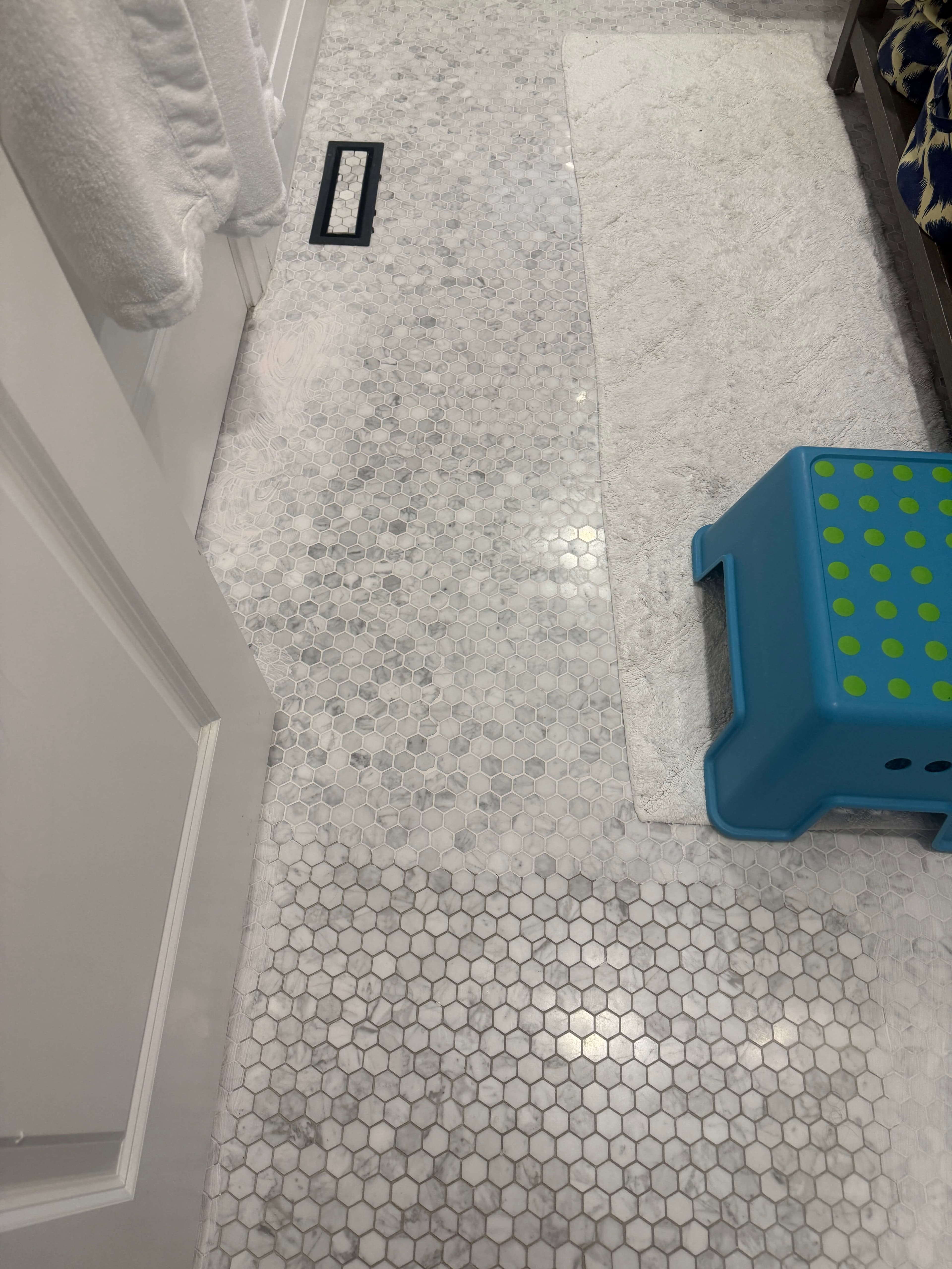 Grout after professional cleaning - clean and restored