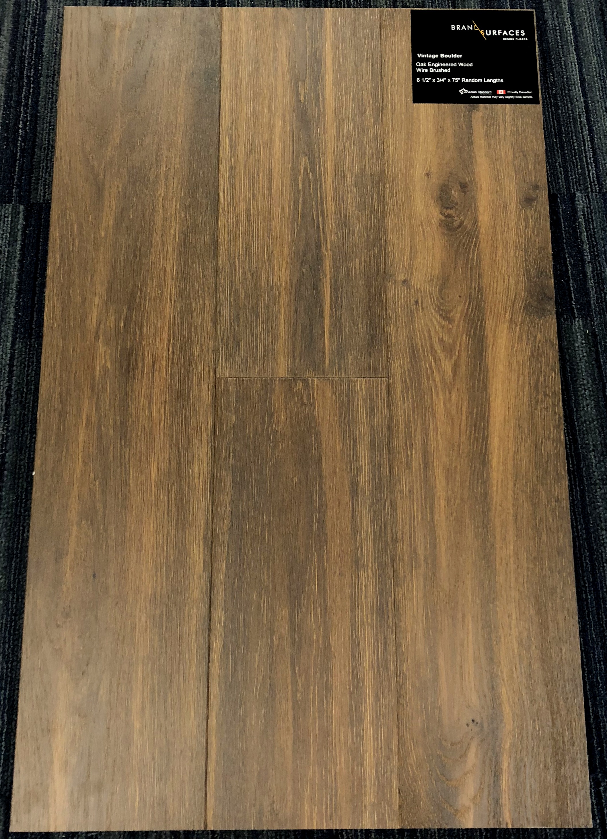 Vintage Boulder Brand Surfaces Oak Wirebrushed Engineered Hardwood Vintage Boulder Brand Surfaces Oak Wirebrushed Engineered Hardwood Flooring Image