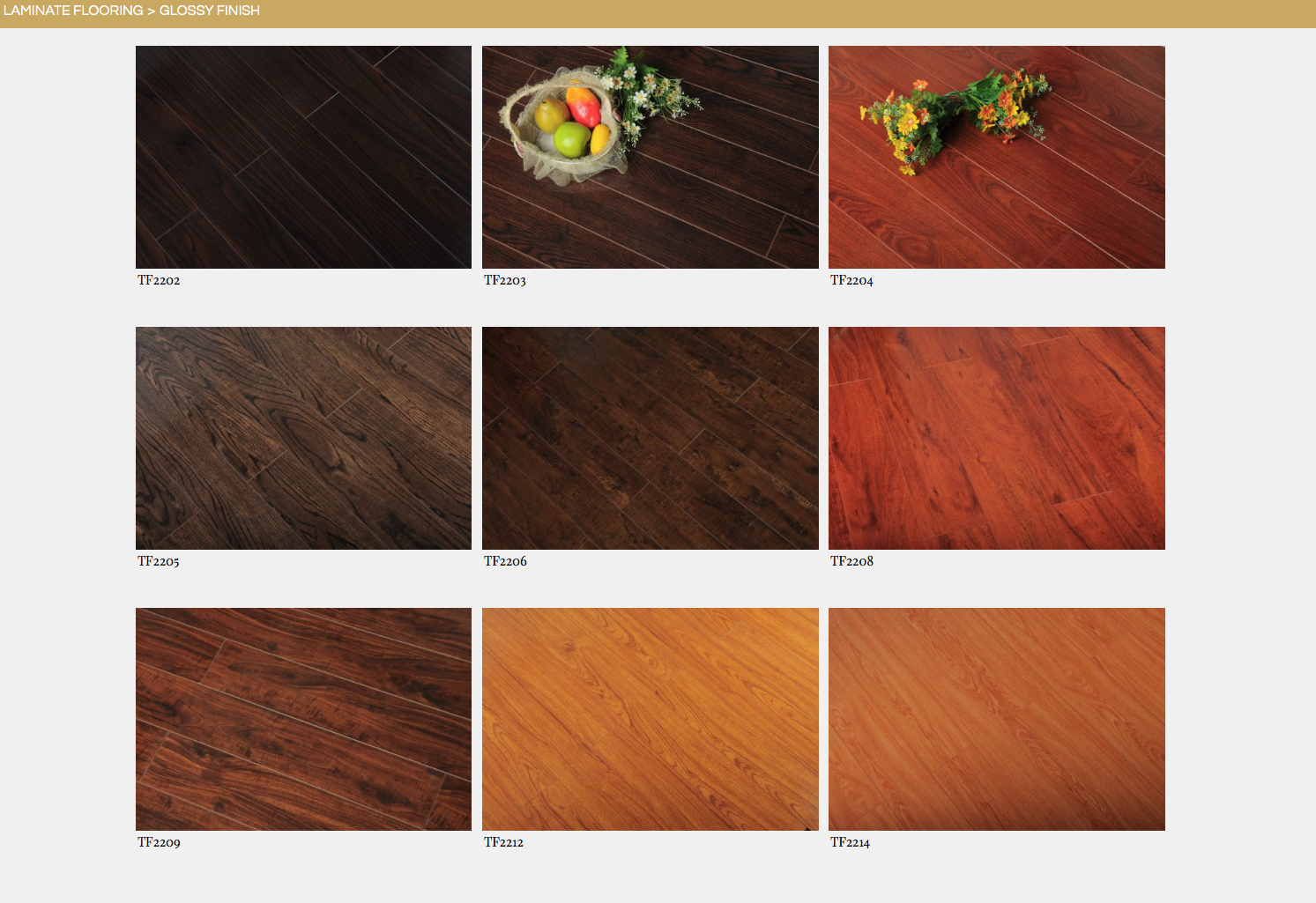 Toucan 12 3mm Glossy Laminate Floors Squarefoot Flooring Toucan 12 3mm Glossy Laminate Floors Tf2202 Tf2203 Tf2204 Tf2205 Tf2206 Tf2208 Tf2209 Tf2212 Tf2214