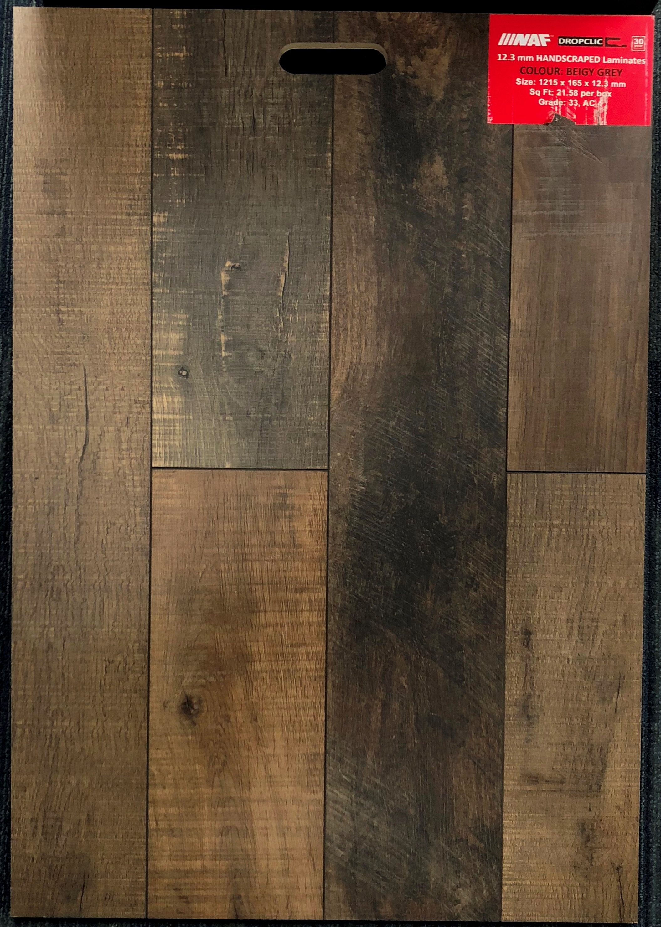 Beigy Grey NAF 12.3mm Laminate Flooring Dropclic Image