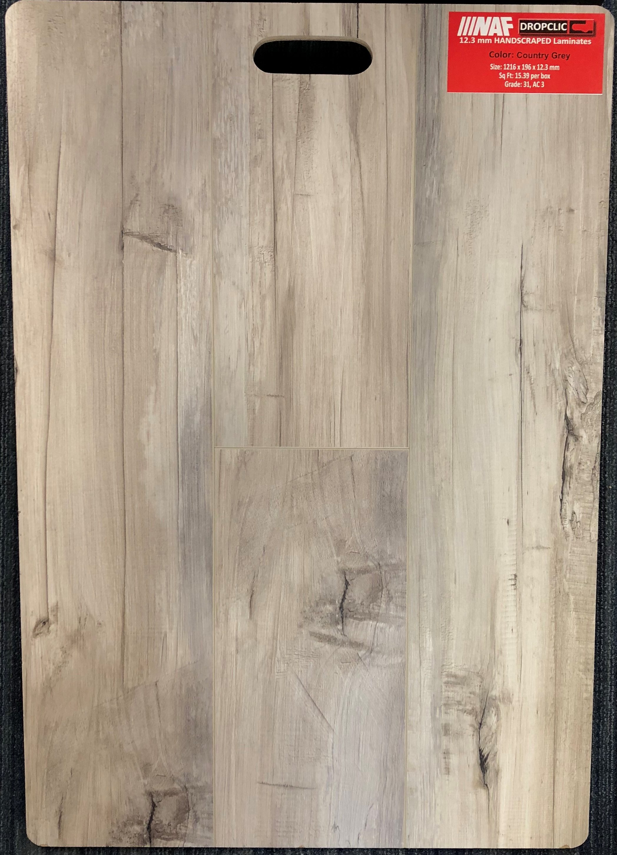Country Grey NAF 12.3mm Handscraped Laminate Flooring Dropclic Image