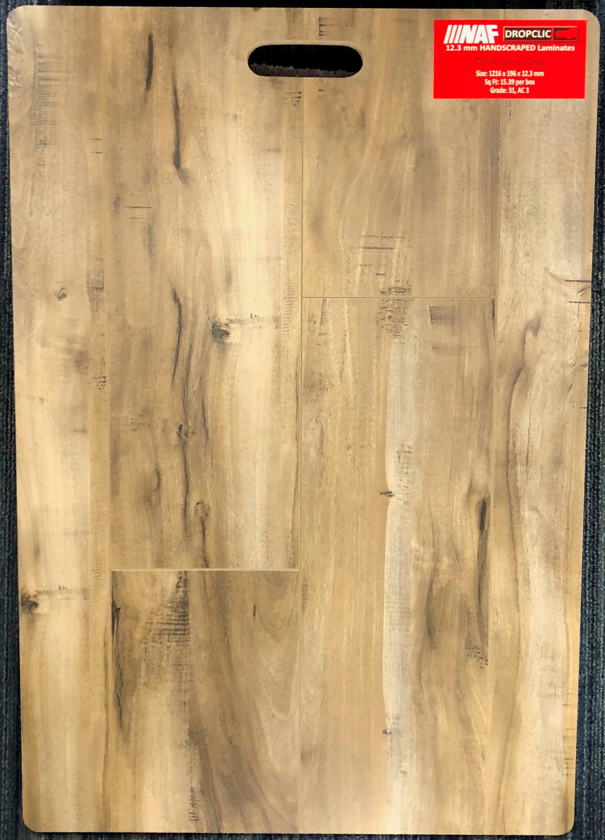 Silver Grey NAF 12.3mm Handscraped Laminate Flooring Image