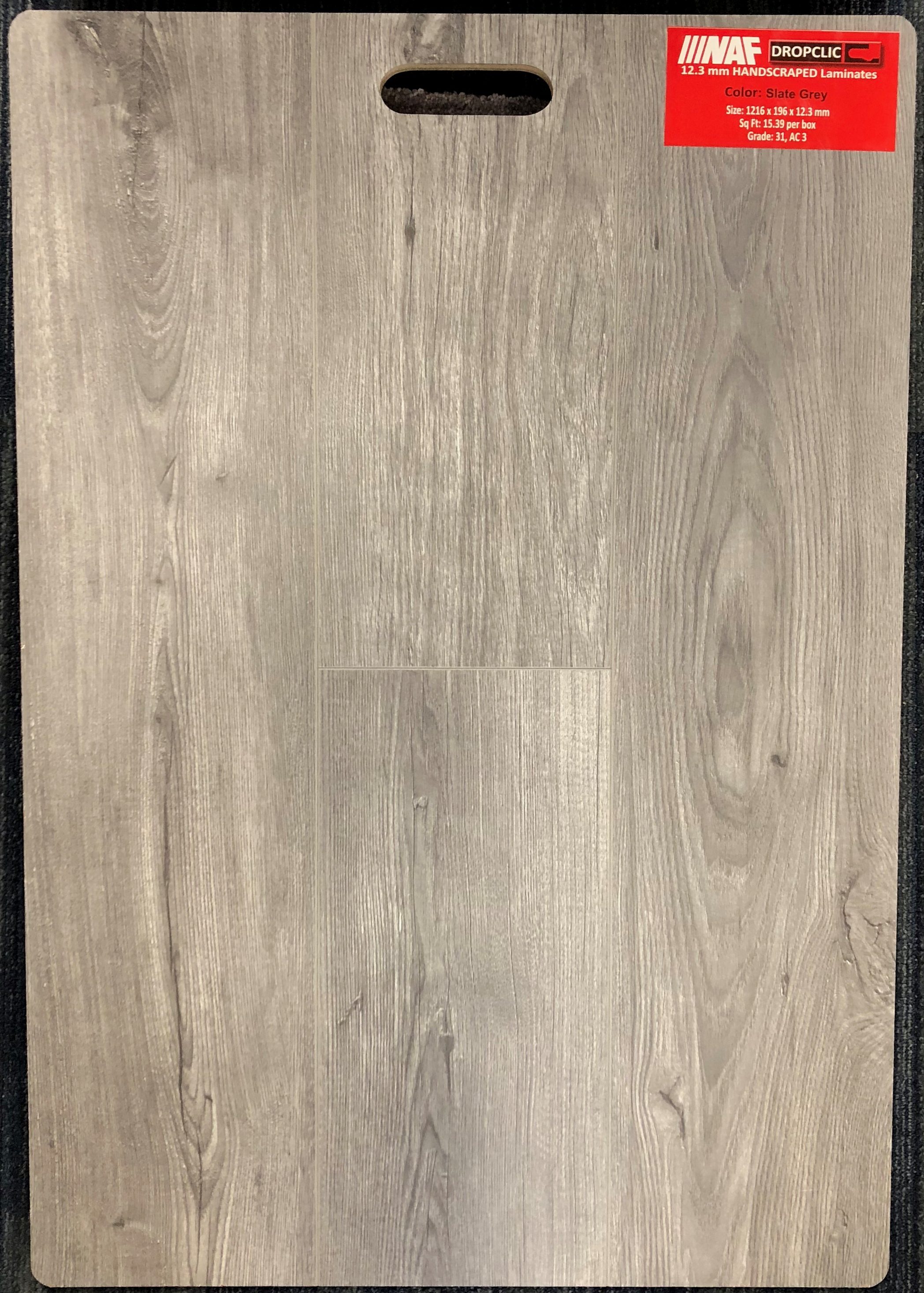 Slate Grey NAF 12.3mm Handscraped Laminate Flooring Image
