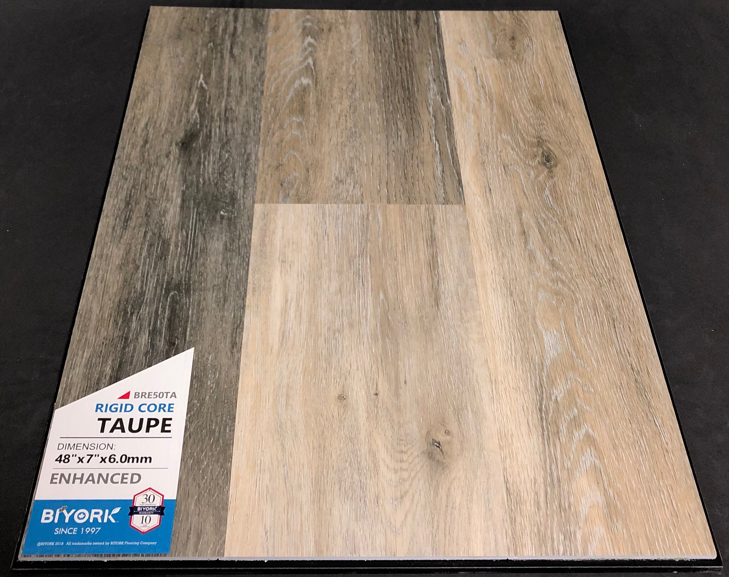 Taupe Biyork 6mm Spc Vinyl Plank Flooring Rigid Core Enhanced Taupe Biyork 6mm Spc Vinyl Plank Flooring Rigid Core Enhanced Image