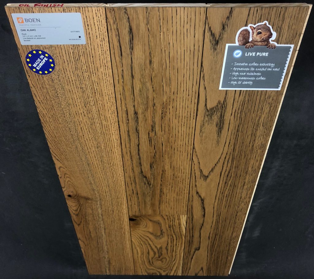 Alamo Boen Oak Engineered Hardwood Flooring Size: 5 7/16" x 1/2" - 7' Plank Length Wear Layer: 2mm Veneer Install: Tongue and Groove Collection: Live Pure Sq Ft / Box: 32.95